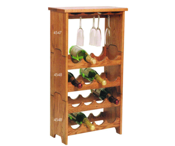 Stacking Wine Tower Glass Top