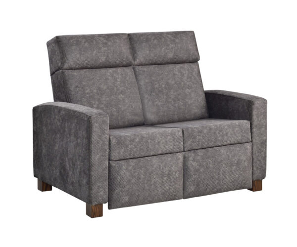 Modern Shaker Push Back Love Seat Recliner