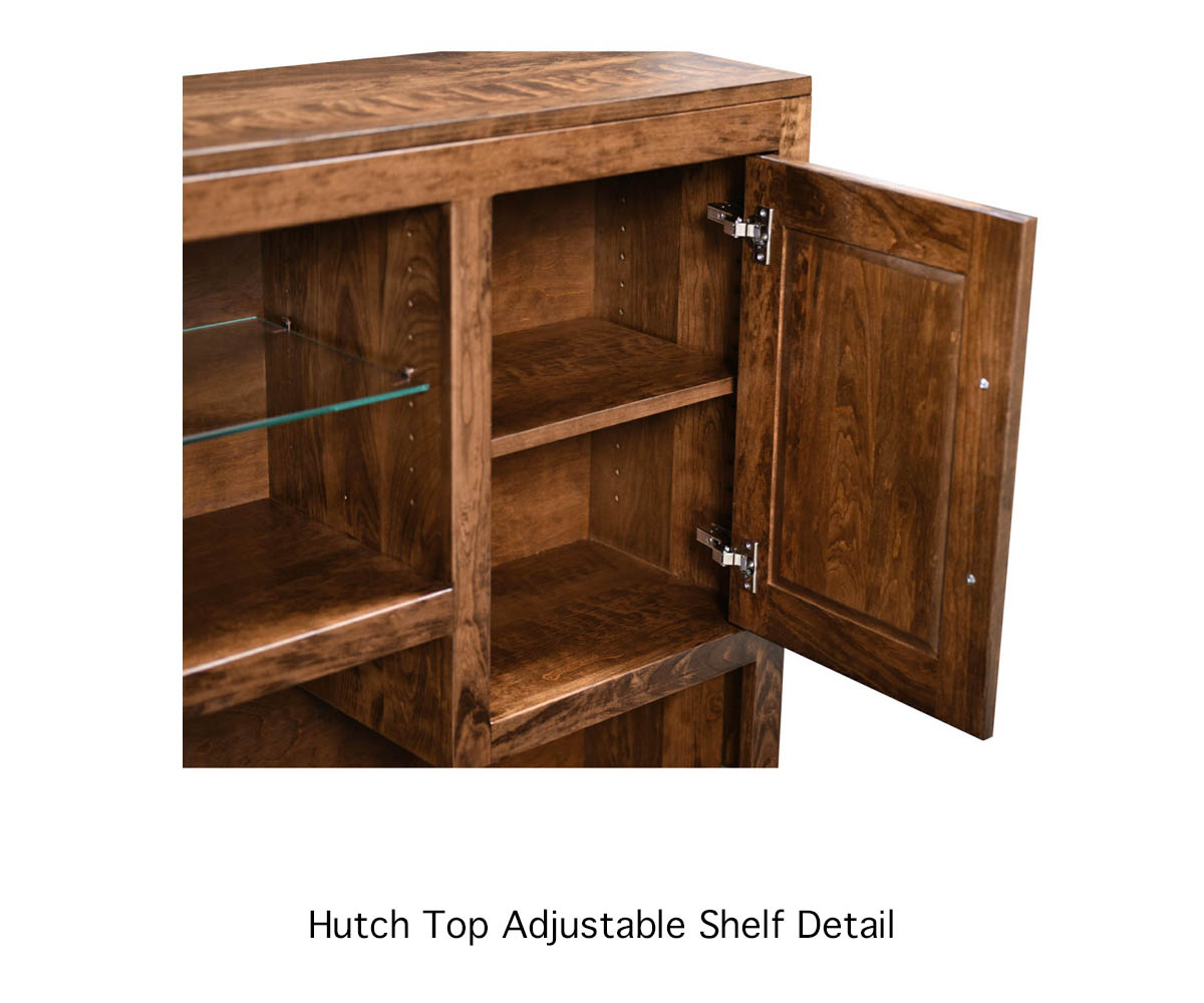 Vienna Double Pedestal Desk with Hutch - Image 2