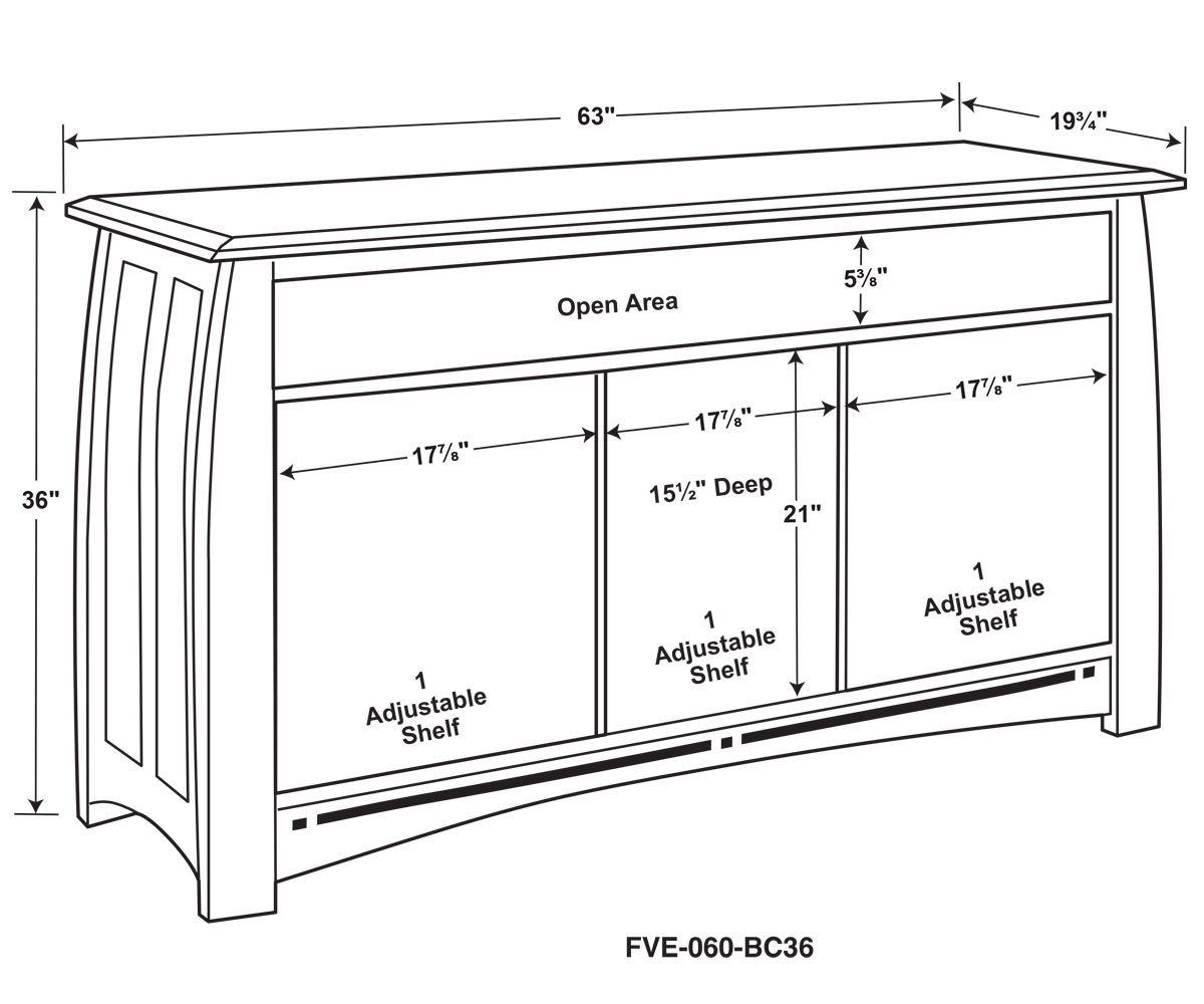Boulder Creek Media Stand - 63"W - Image 2