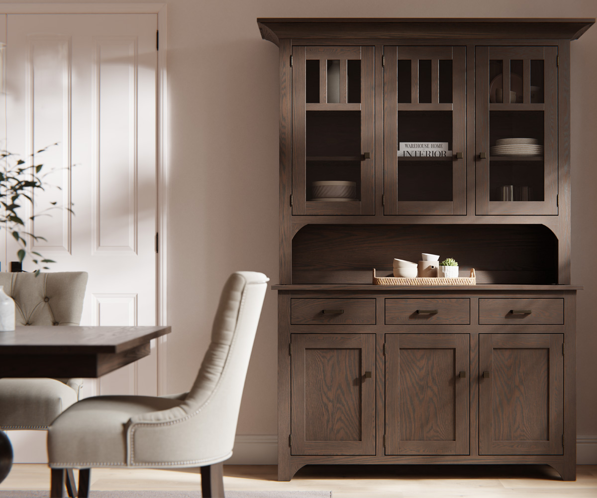 Old World Mission 3 Door Hutch - Image 2