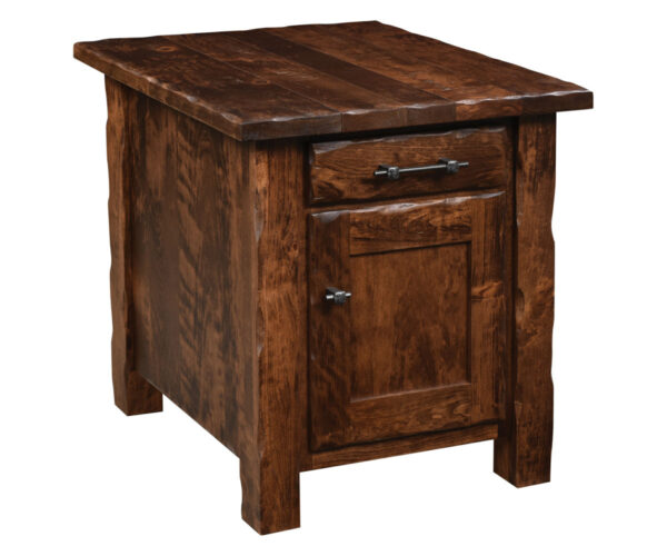 Hand Hewn Enclosed End Table