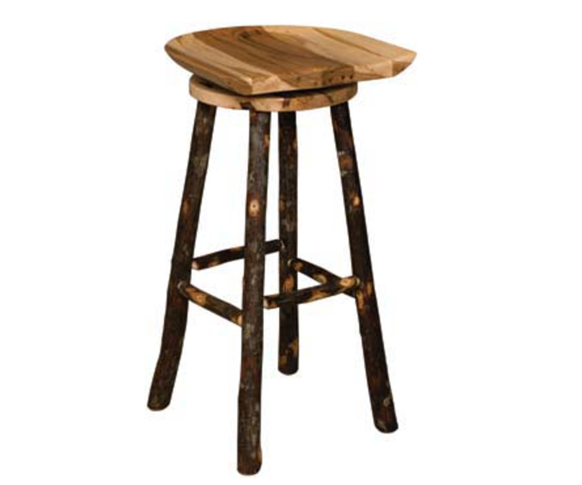 30" Saddle Bar Stool With Swivel Seat