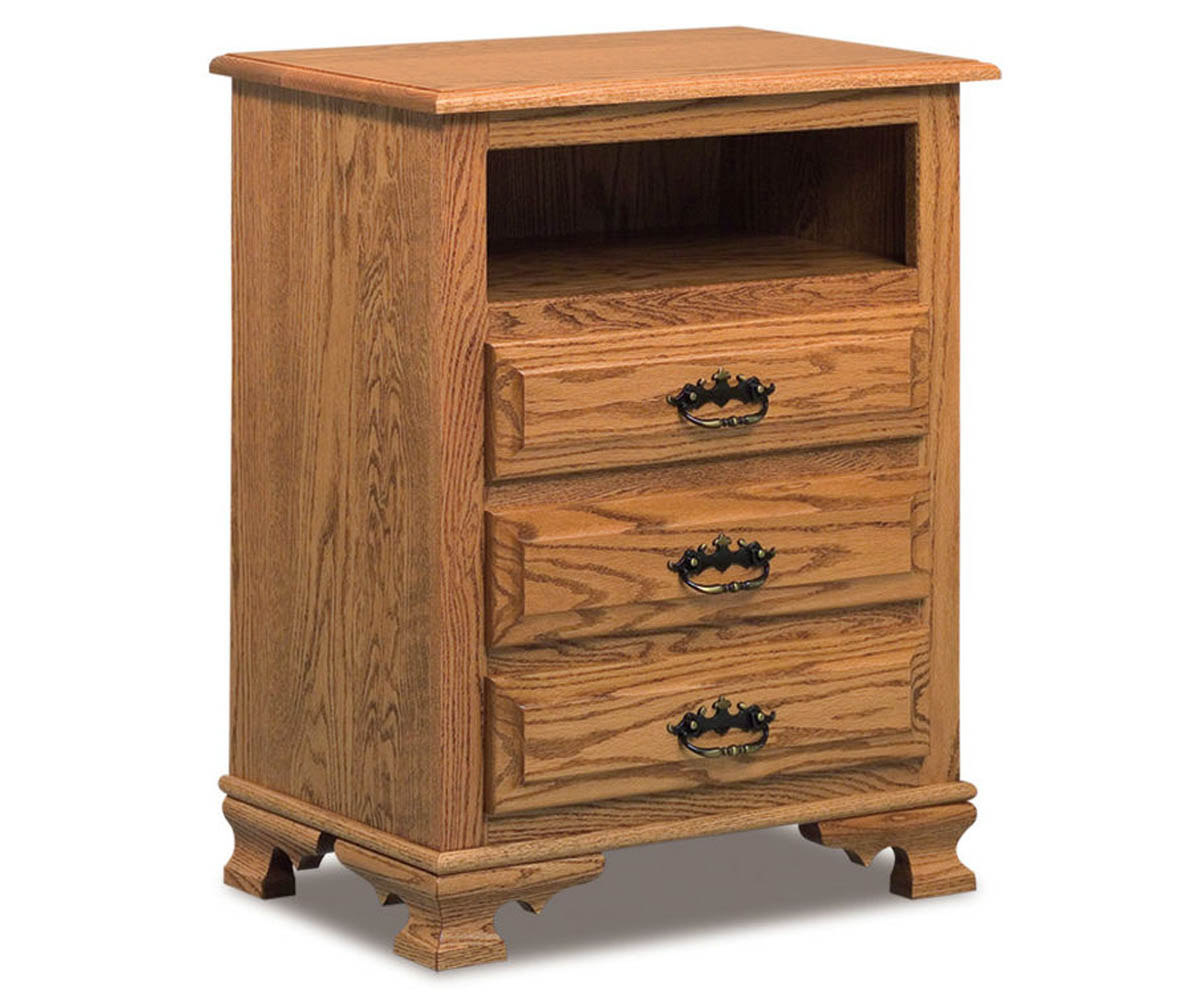 Heritage 3 Drawer Open Nightstand
