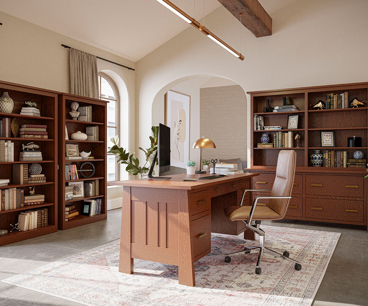 Freemont Mission File Desk - 32"W - Image 5