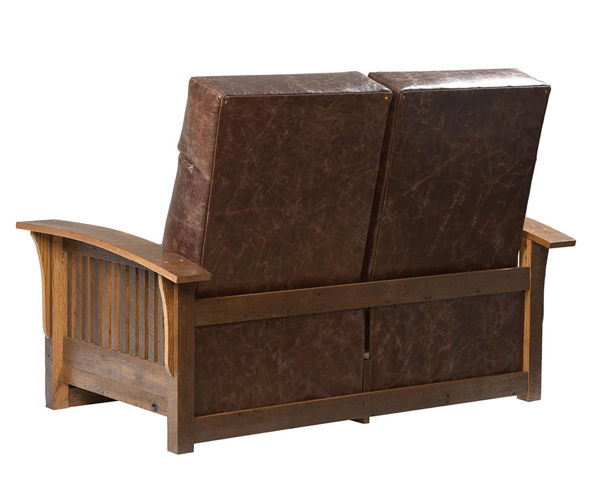 Barnwood Wallhugger Love Seat Recliner - Image 3