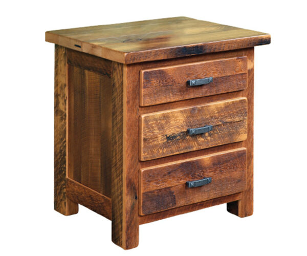 Farmhouse 3 Drawer Nightstand